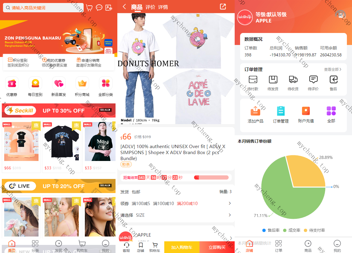 多語開源WoShop多商户跨境电商uniapp进口出口商城国际支付国际物流一件代发源码
