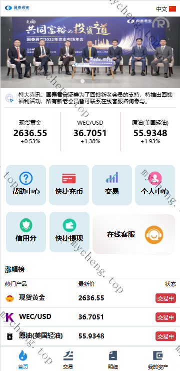 爆款产品联系站长演示<精品源码>微交易系统/虚拟币黄金期货微盘/多語開源秒合约微盘