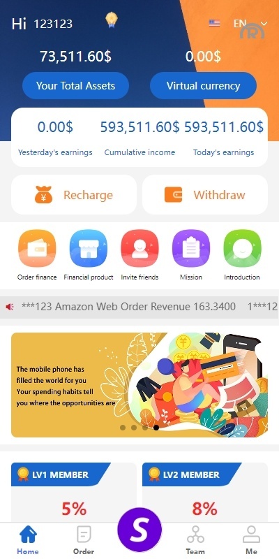 爆款产品联系站长演示多語開源 2025年新款抢单刷单系统 余额宝 派单卡单 前端UNIAPP