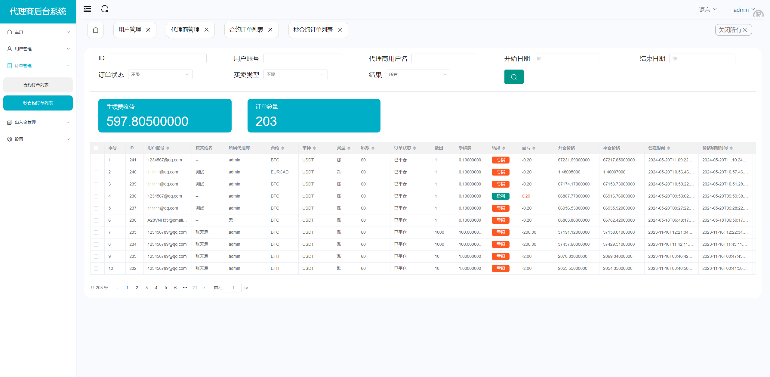 海外FX7综合外汇交易所系统源码/合约挂单交易/秒合约交易/K线全局控 - 图7