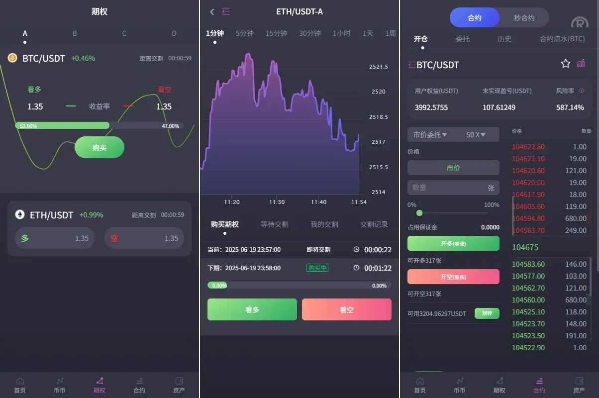 【多语言海外交易所】海外交易所系统源码/合约/期权/质押/秒合约/插针控制/申购 - 图2