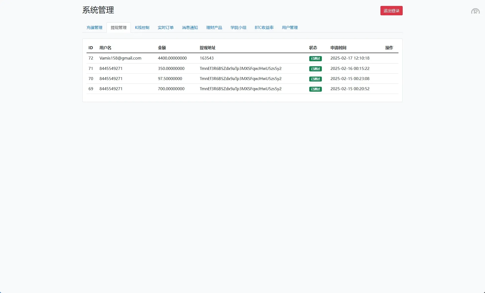 【海外交易所系统源码】秒合约/杠杆交易/投资/K线控制全开源源码 - 图16