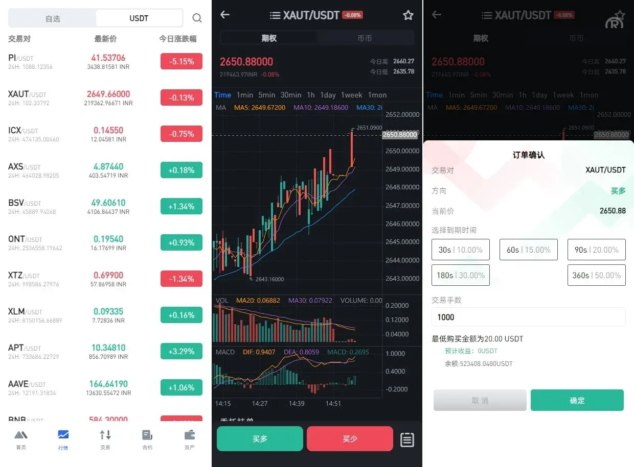 【海外多语言交易所秒合约源码】二开版海外交易所系统/币币期权杠杆交易/锁仓认购/合约插针 - 图2