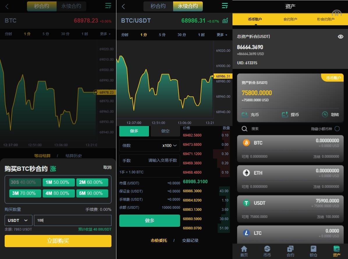多语言海外交易所/永续合约/秒合约/锁仓挖矿/前端uniapp/海外源码 - 图3